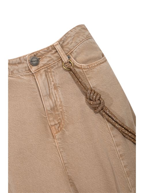 Gonna midi Hurghada in denim con corda gioiello PINKO | 104647 A33RC88